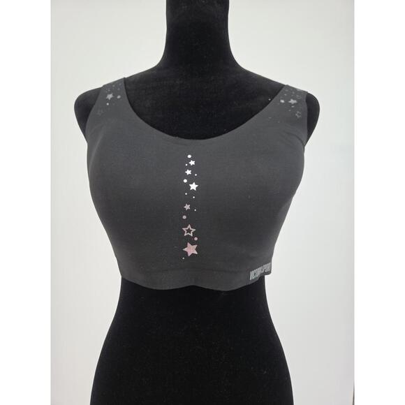 Victoria's Secret Other - Victorias Secret Angel Max 34DD Seamless Sport Bra Black Silver Stars